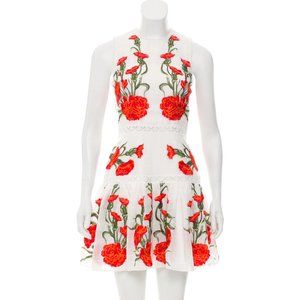 ALEXIS Embroidered Sleeveless Dress Size: M